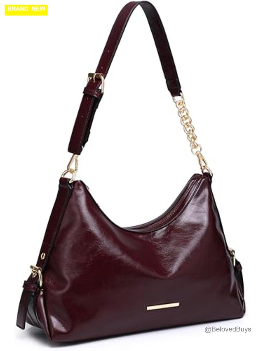 Faux Oil-Wax Leather Hobo Bag with Multi-Pockets | Trendy Shoulder Purse
